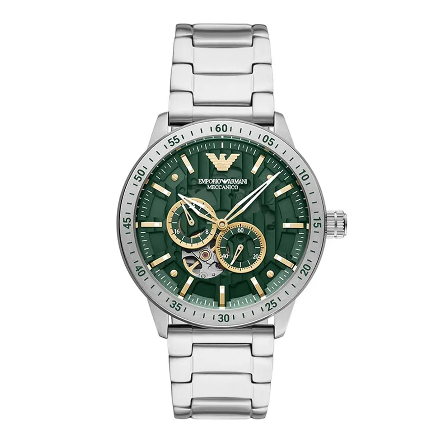 Đồng hồ Ý - Đồng Hồ Nam Emporio Armani Mario Automatic Men's Watch AR60053 Màu Bạc/Xanh - Vua Hàng Hiệu