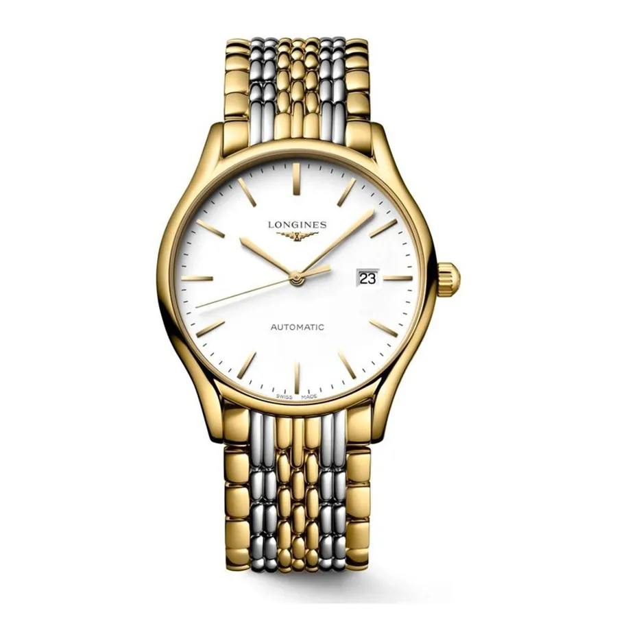 Đồng hồ Máy Automatic (Tự động) - Đồng Hồ Nam Longines Lyre Automatic Watch L2.793.5.19.7 40mm Màu Vàng/Bạc - Vua Hàng Hiệu