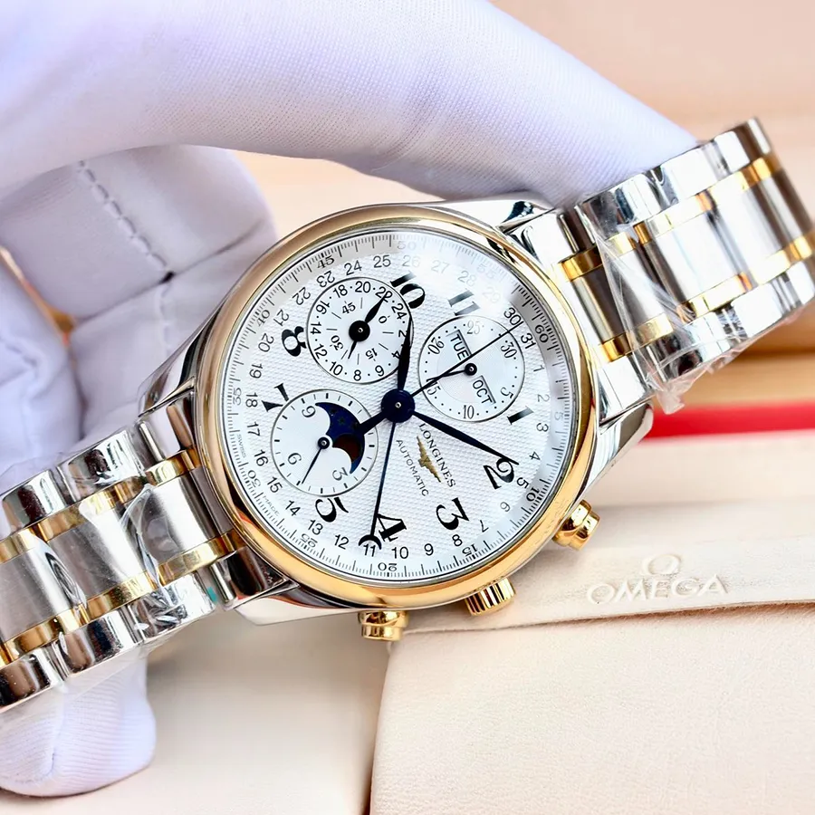 Đồng Hồ Nam Longines Master Collection Chronograph Màu Trắng  Bạc