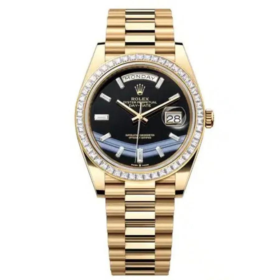 Đồng hồ Rolex - Đồng Hồ Nam Rolex Daydate 228398TBR Màu Vàng Đen - Vua Hàng Hiệu