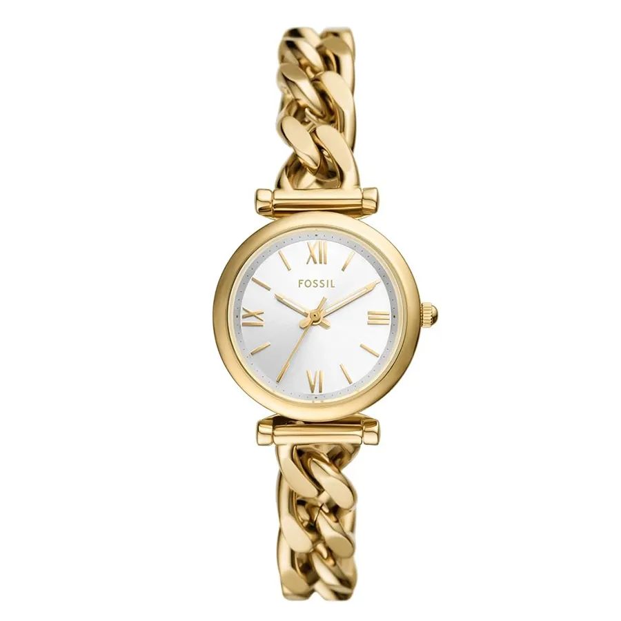 Đồng hồ Fossil - Đồng Hồ Nữ Fossil Carlie Gold-Tone Stainless Steel Watch ES5329 Màu Vàng Gold - Vua Hàng Hiệu