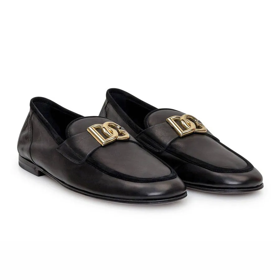 Giày Dolce & Gabbana - Giày Lười Nam Dolce & Gabbana D&G Plume Loafer Màu Đen Size 40.5 - Vua Hàng Hiệu