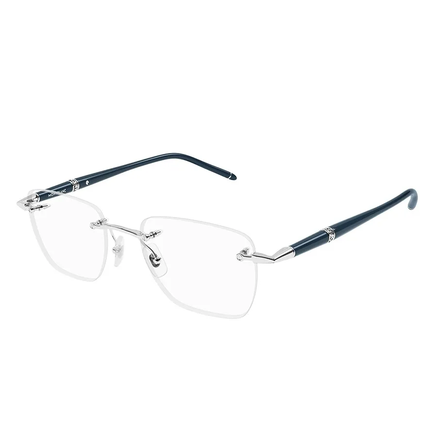 Kính mắt Montblanc - Kính Mắt Cận Nam Montblanc MB0346O 002 Eyeglasses Màu Xanh Bạc - Vua Hàng Hiệu