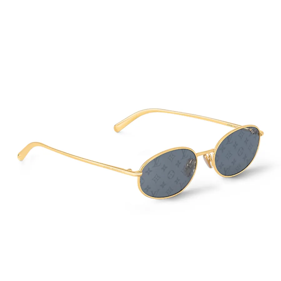 Kính Mát Nữ Louis Vuitton LV Bright Oval Sunglasses Z2101U Màu Vàng Bạc N-HM