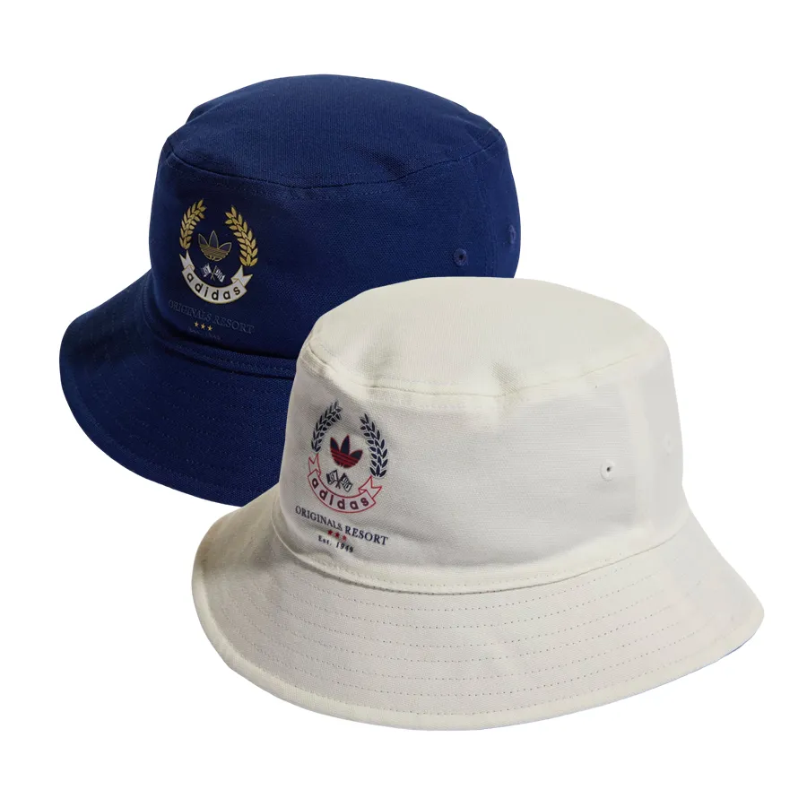 Mũ nón Adidas Unisex - Mũ Adidas Bucket Hat HK0125 Hai Mặt Màu Trắng/Xanh Size 54-57 - Vua Hàng Hiệu
