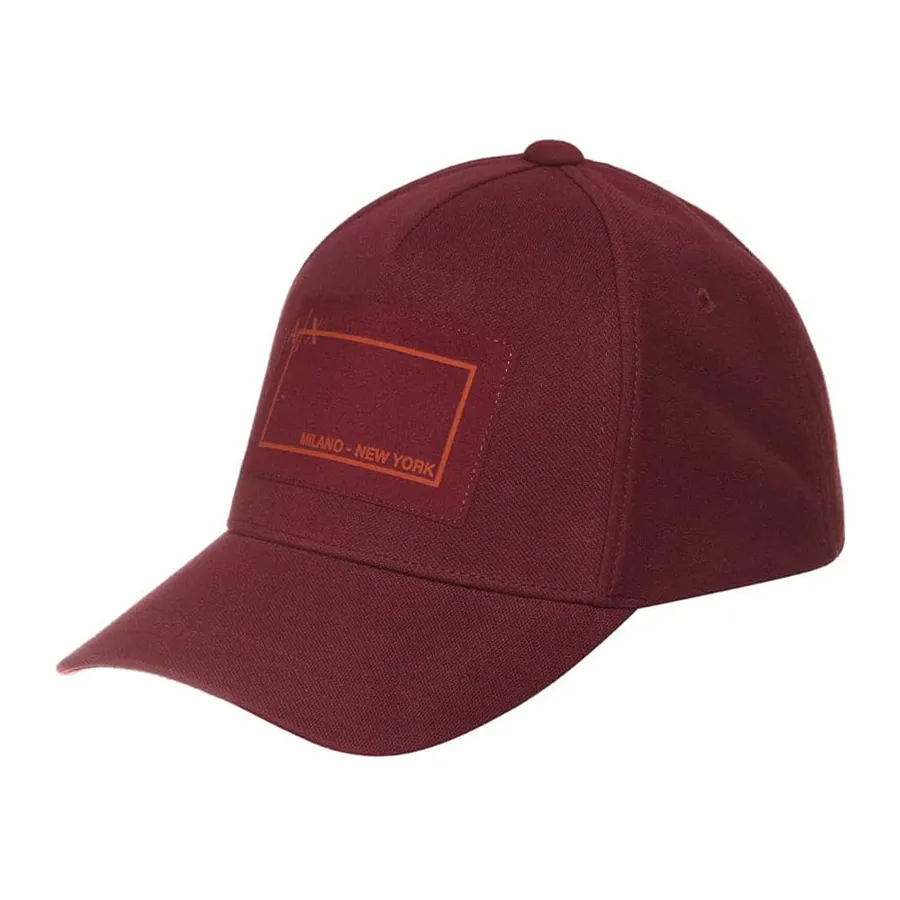 Mũ nón Nam - Mũ Armani Exchange Logo Patch Cap In Cotton Màu Đỏ Đô - Vua Hàng Hiệu