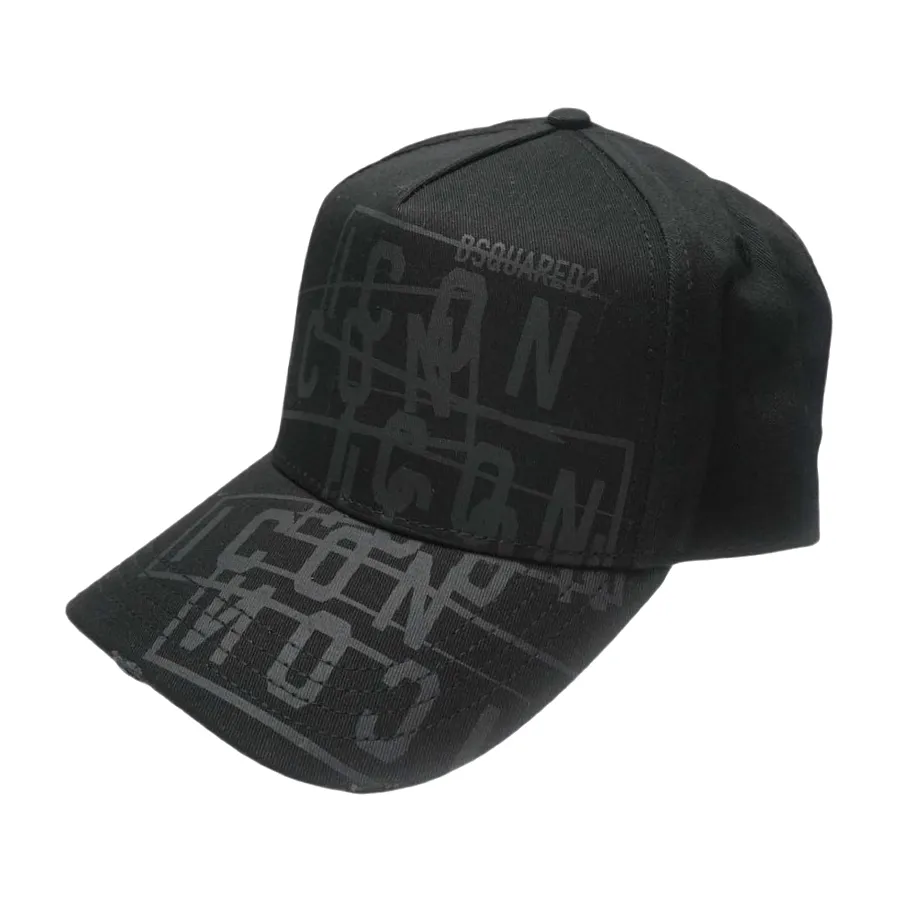 Mũ nón Nam - Mũ Dsquared2 Icon Baseball Cap BCM0789 05C00001 M436 Màu Đen - Vua Hàng Hiệu