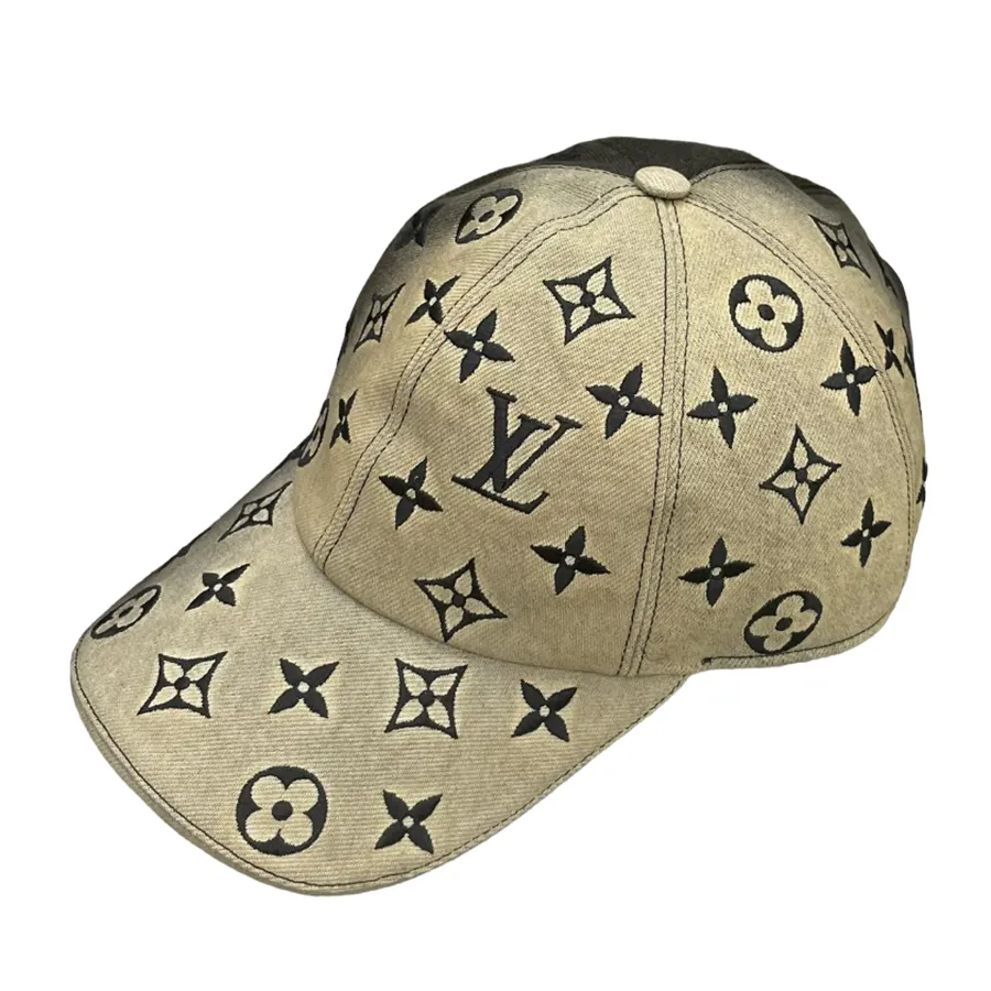 Mũ nón Pháp - Mũ Louis Vuitton LV Cap Monogram Gradient M7263M Màu Be Đen Size M - Vua Hàng Hiệu