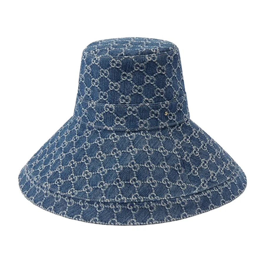 Mũ nón Xanh Denim - Mũ Nữ Gucci Washed Wide Brim Hat Blue 631958-3HAAH-4900 Màu Xanh Denim Size XS - Vua Hàng Hiệu