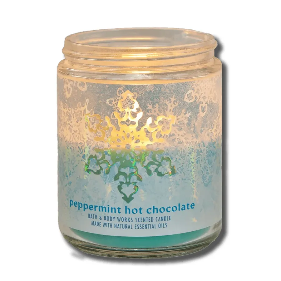 Nến Thơm Bath & Body Works Peppermint Hot Chocolate Single Wick Candle 198g
