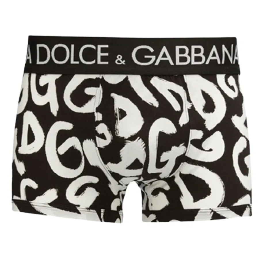 Dolce & Gabbana Đen trắng - Quần Lót Nam Dolce & Gabbana D&G M4D35J FSEH4 Màu Đen Trắng Size 4 - Vua Hàng Hiệu