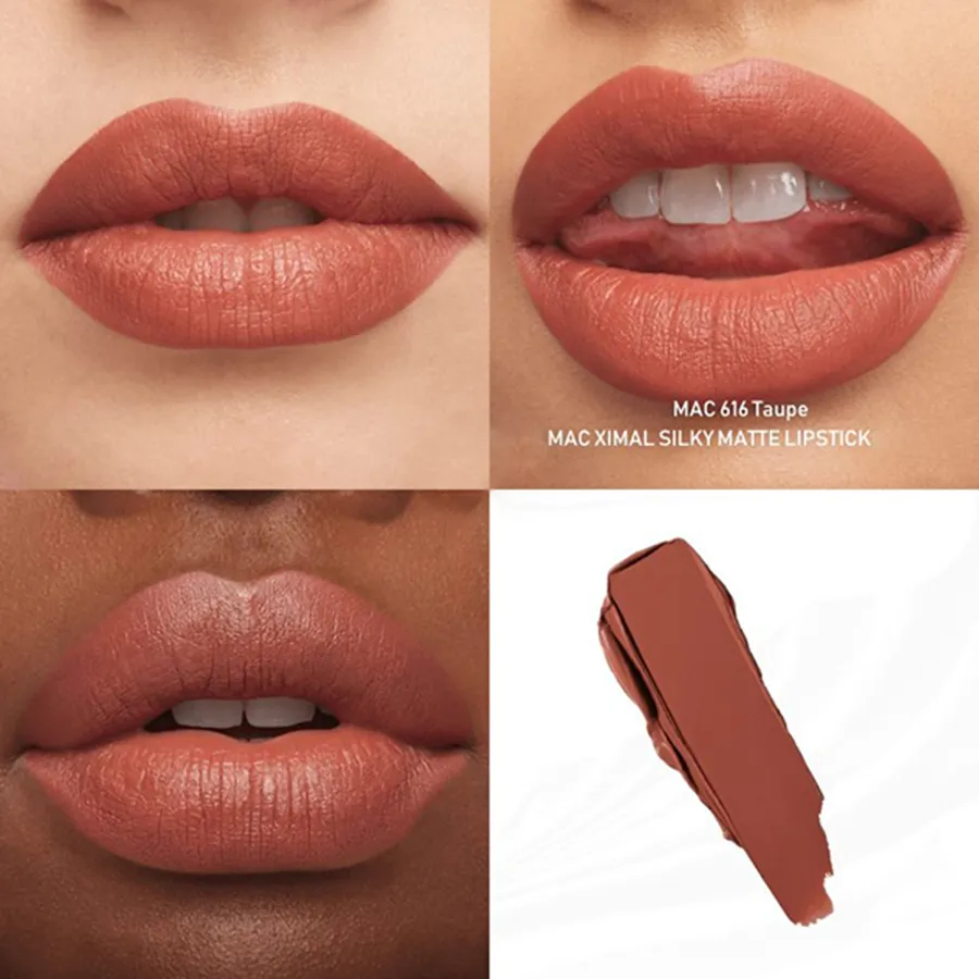 Son Mac Macximal Silky Matte Lipstick 616 Taupe Màu Cam Đất 3.5g
