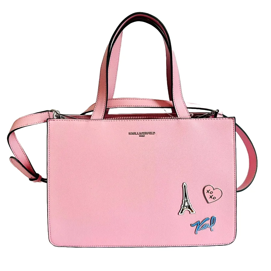 Karl Lagerfeld - Túi Tote Nữ Karl Lagerfeld Maybelle Zipper Tote LH4DU1DF Màu Hồng - Vua Hàng Hiệu