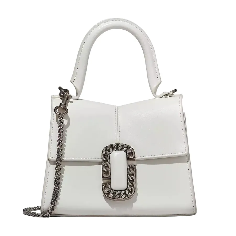 Marc Jacobs - Túi Xách Tay Nữ Marc Jacobs The St. Marc Mini Top Handle 2P3HSC004H01 Màu Trắng - Vua Hàng Hiệu