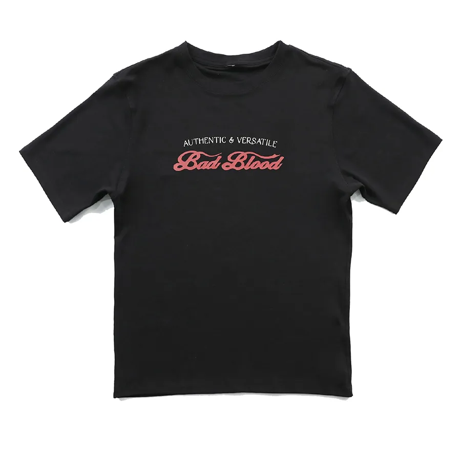 Badblood - Áo Phông Nữ Badblood W Tee24 052 Script Logo Slim Tshirt Black Màu Đen - Vua Hàng Hiệu