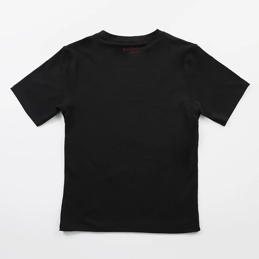 ◆BADBLOOD◆ Script Logo Slim T-Shirt Black w-tee24-052 ao-phong-nu-badblood-w-tee24-