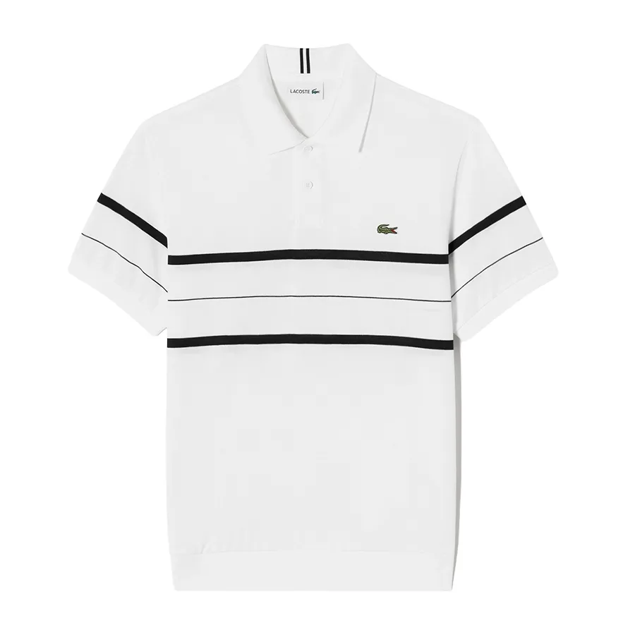 Thời trang Nam Áo Polo - Áo Polo Nam Lacoste Regular Fit Polo Shirt PH196E 001 Màu Trắng Size 4 - Vua Hàng Hiệu