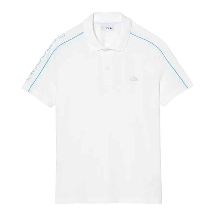 Thời trang Cotton, polyester, elastane - Áo Polo Nam Lacoste Slim Fit Tech Piqué Movement Polo Shirt PH1426 RI6 Màu Trắng Size 4 - Vua Hàng Hiệu