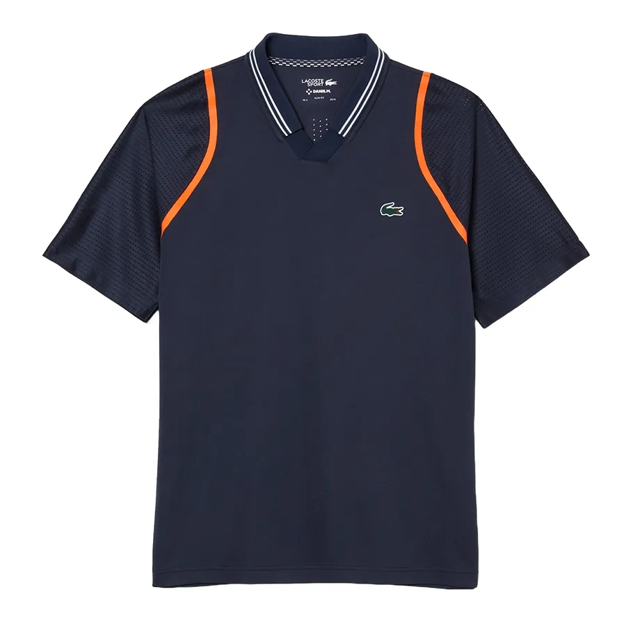 Áo Polo Nam Lacoste Slim Fit Tennis Daniil Medvedev DH1961 KXE Màu Xanh