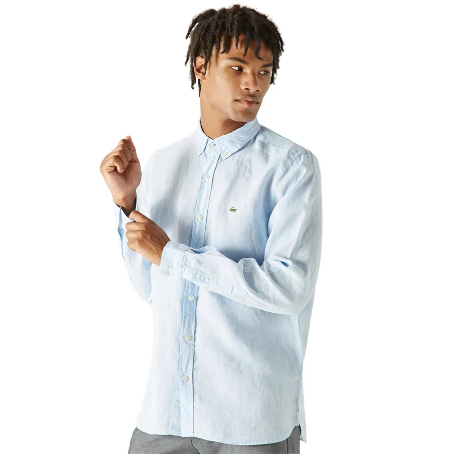 Áo Sơ Mi Nam Lacoste Men's Linen Shirt Regular Fit CH4990 HBP Màu