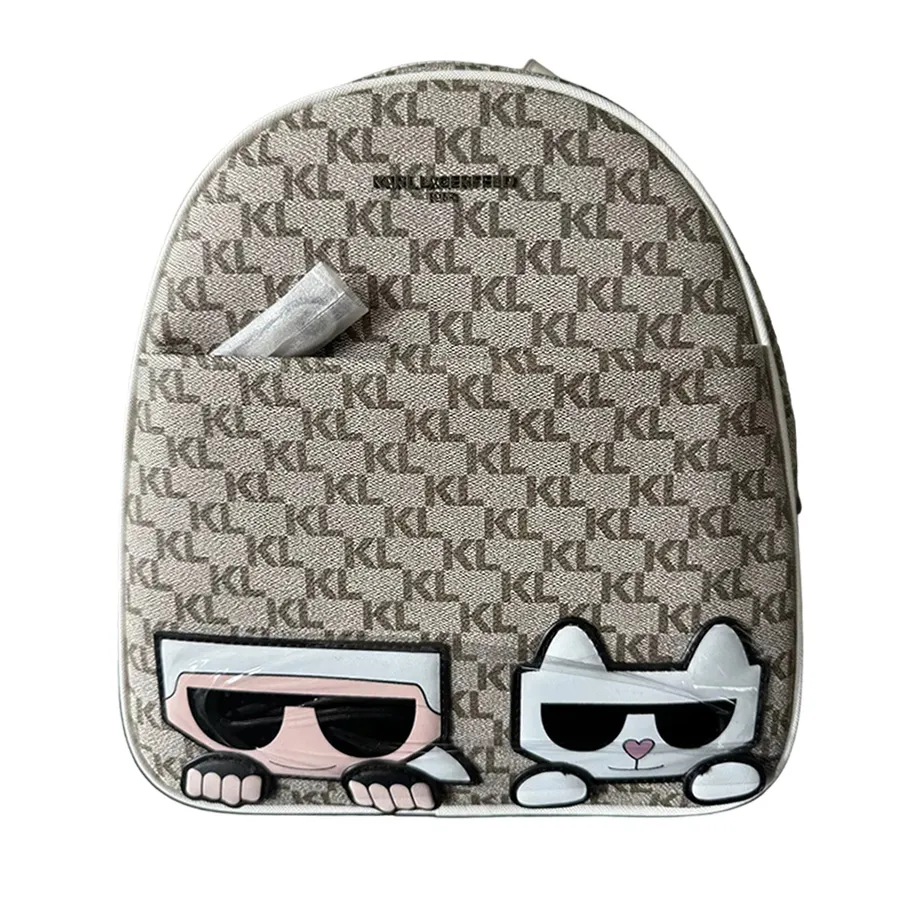 Túi xách Kem nâu - Balo Karl Lagerfeld Paris Backpack Kem Nâu - Vua Hàng Hiệu