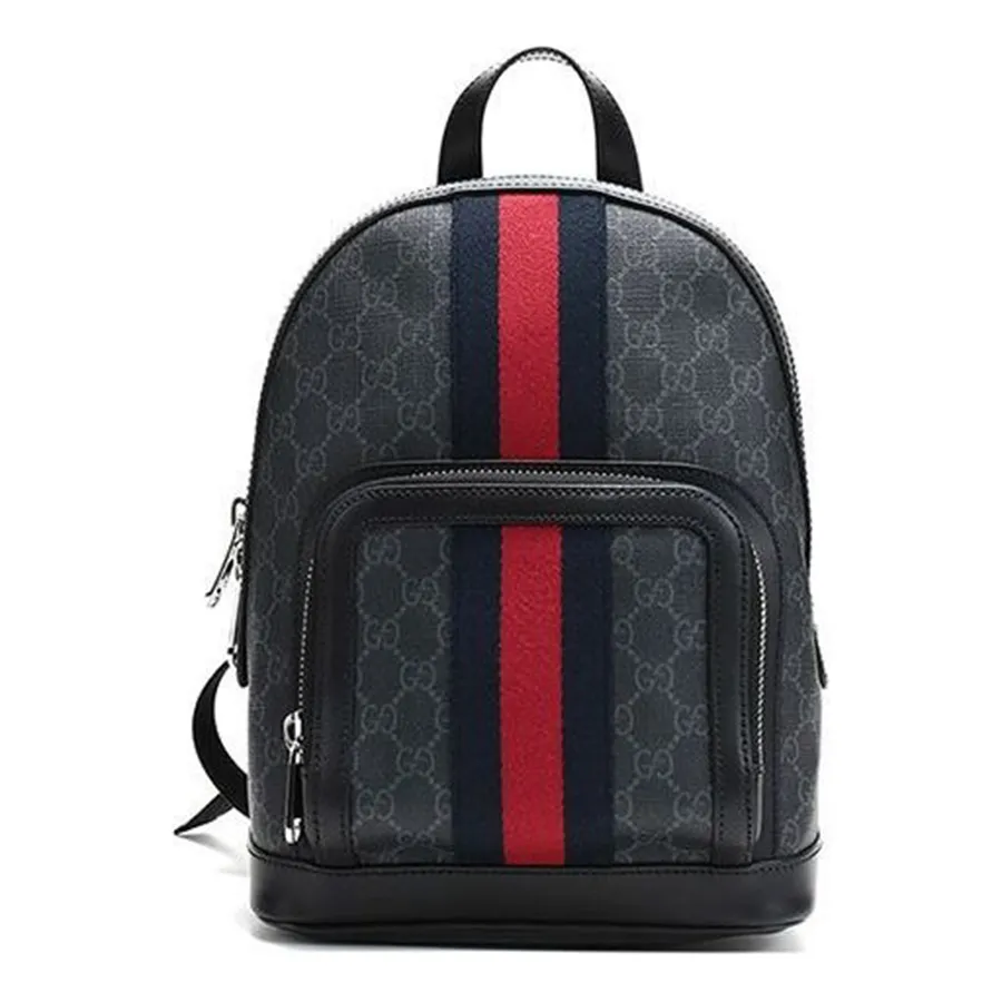 Túi xách Gucci - Balo Nữ Gucci Logo Backpack Black 598102-92TAN-1071 Màu Xám Đen - Vua Hàng Hiệu