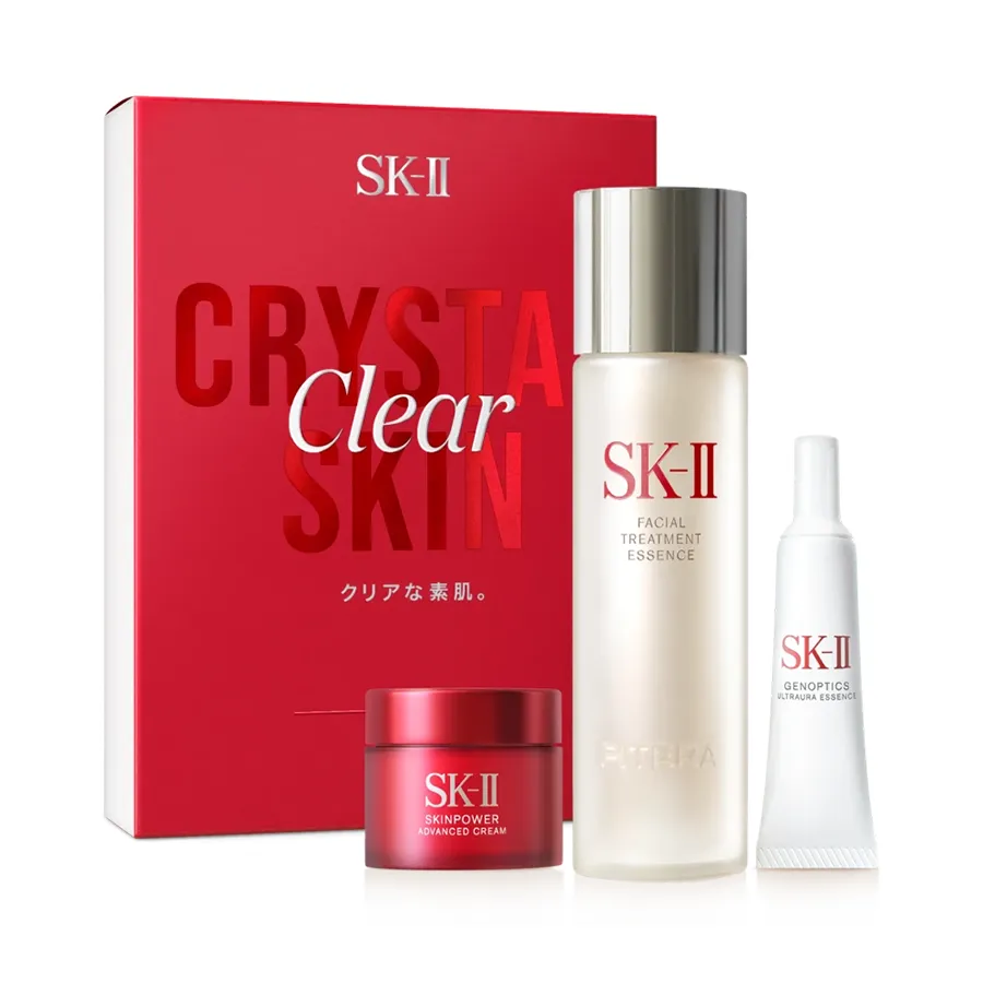 Mỹ phẩm Bộ sản phẩm - Bộ Sản Phẩm Dưỡng Da SK-II Crystal Clear Skin 3 Món - Vua Hàng Hiệu