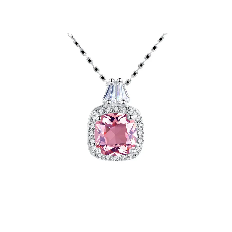 Trang sức Dây chuyền - Dây Chuyền Nữ Kya Jewel Romantic Pink SN122 Màu Bạc Phối Hồng - Vua Hàng Hiệu