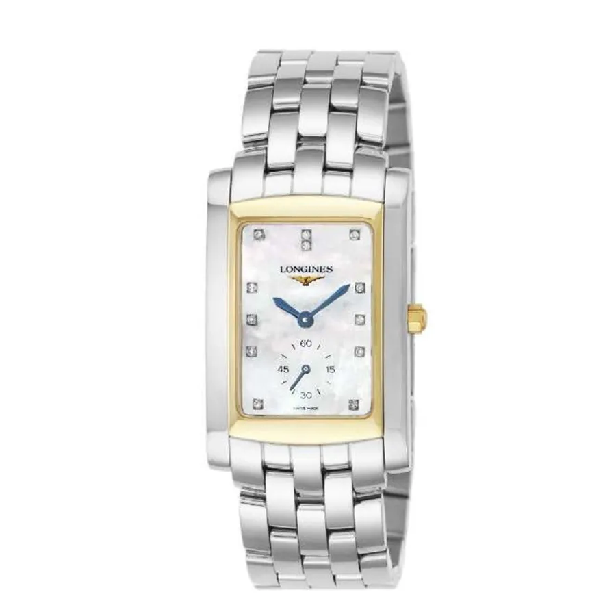 Đồng hồ Mặt chữ nhật - Đồng Hồ Nam Longines Dolcevita Watch L5.655.5.08.6 Màu Vàng/Bạc - Vua Hàng Hiệu