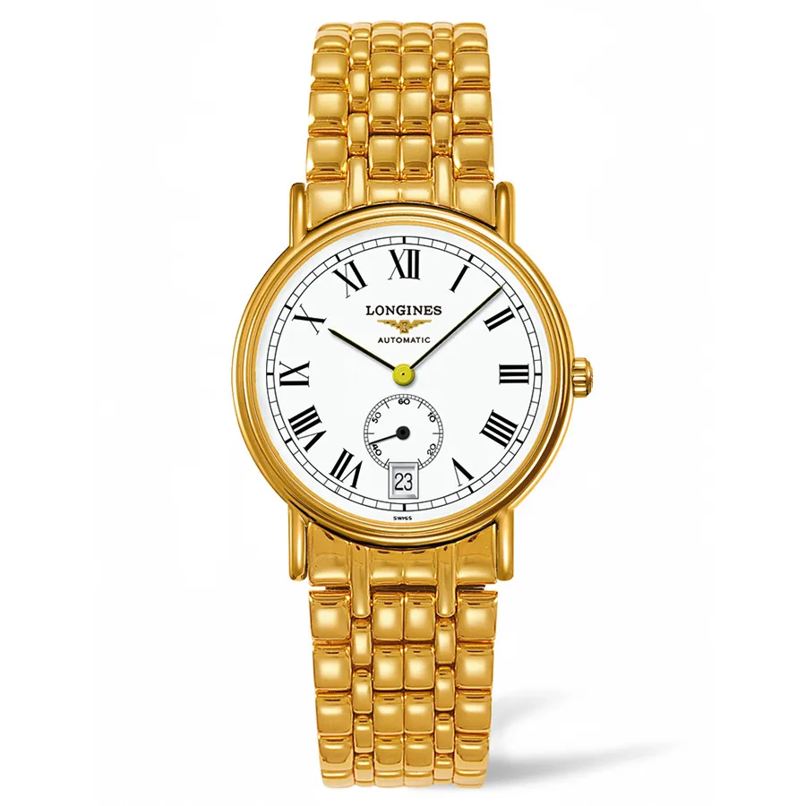 Đồng hồ Thép không gỉ - Đồng Hồ Longines Presence L4.804.2.11.8 Màu Vàng Gold - Vua Hàng Hiệu