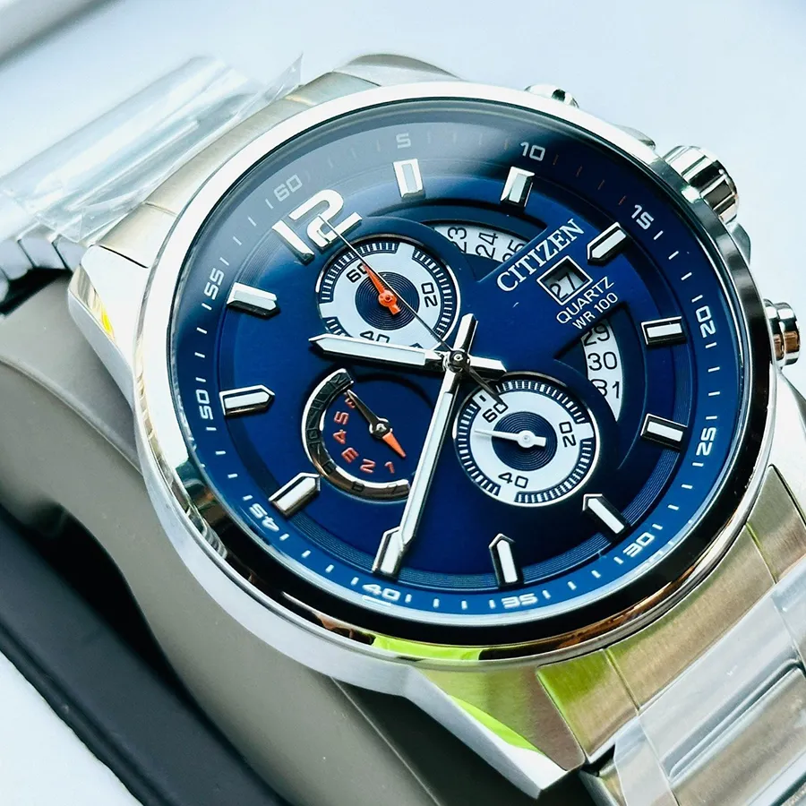 Đồng Hồ Nam Citizen Chronograph Quartz Blue Dial Watch AN3690-56L
