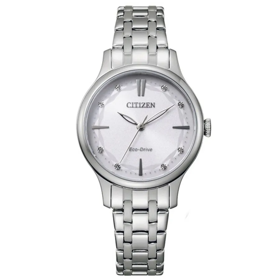 Citizen - Đồng Hồ Nữ Citizen Eco-Drive Ladies Watch EM0890-85A Màu Bạc Trắng - Vua Hàng Hiệu