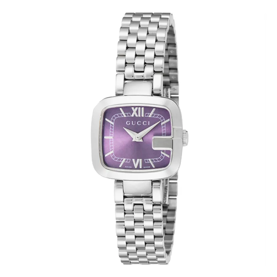 Đồng hồ Nữ - Đồng Hồ Nữ Gucci G-Gucci Stainless Steel Purple Dial YA125523 Màu Bạc Tím - Vua Hàng Hiệu