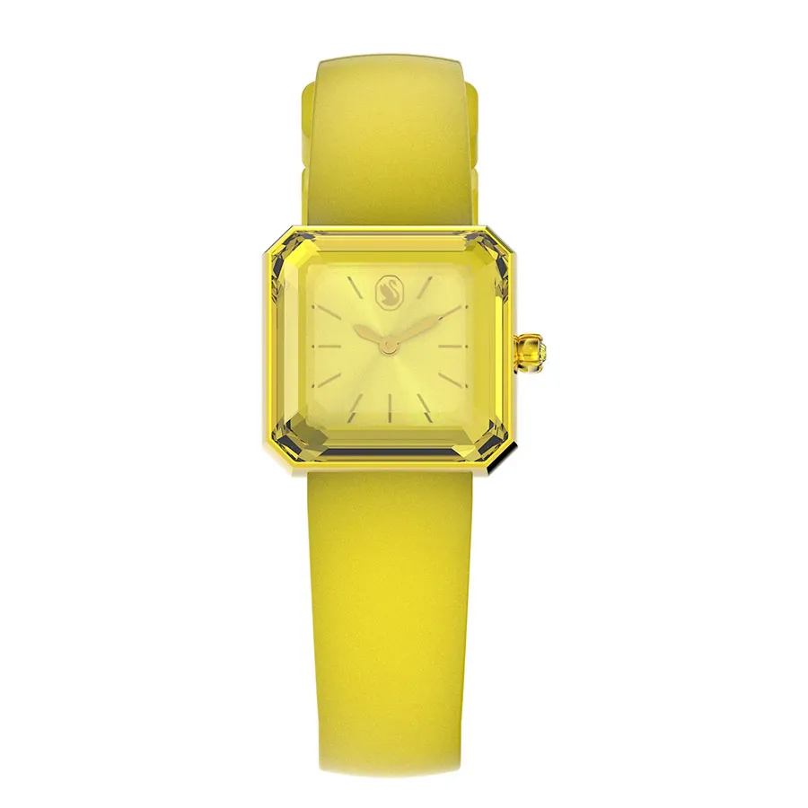 Đồng hồ Dây Silicone - Đồng Hồ Nữ Swarovski Silicone Strap Watch 5624382 Màu Vàng - Vua Hàng Hiệu