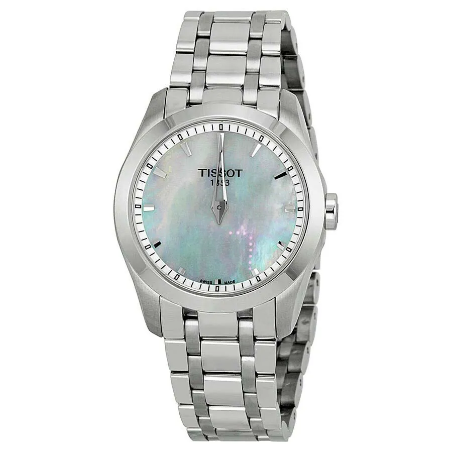 Đồng hồ Thép không gỉ - Đồng Hồ Nữ Tissot Couturier Mother Of Pearl Dial T035.246.11.111.00 Màu Bạc - Vua Hàng Hiệu