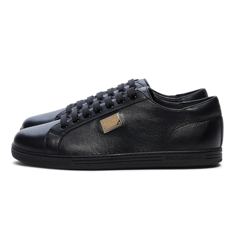 Giày Da cao cấp - Giày Sneaker Nam Dolce & Gabbana D&G Saint Tropez Calfskin Low-Top CS1735 Màu Đen Size 41 - Vua Hàng Hiệu