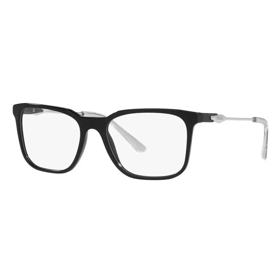 Kính mắt Prada - Kính Mắt Cận Nam Prada Rectangular Eyeglasses PR05ZV 1AB1O1 Màu Đen - Vua Hàng Hiệu