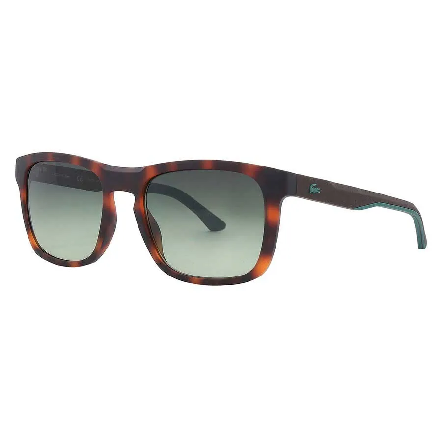 Kính mắt Nam - Kính Mát Nam Lacoste Green Gradient Rectangular Men Sunglasses L956S 230 55 Màu Nâu Xanh - Vua Hàng Hiệu