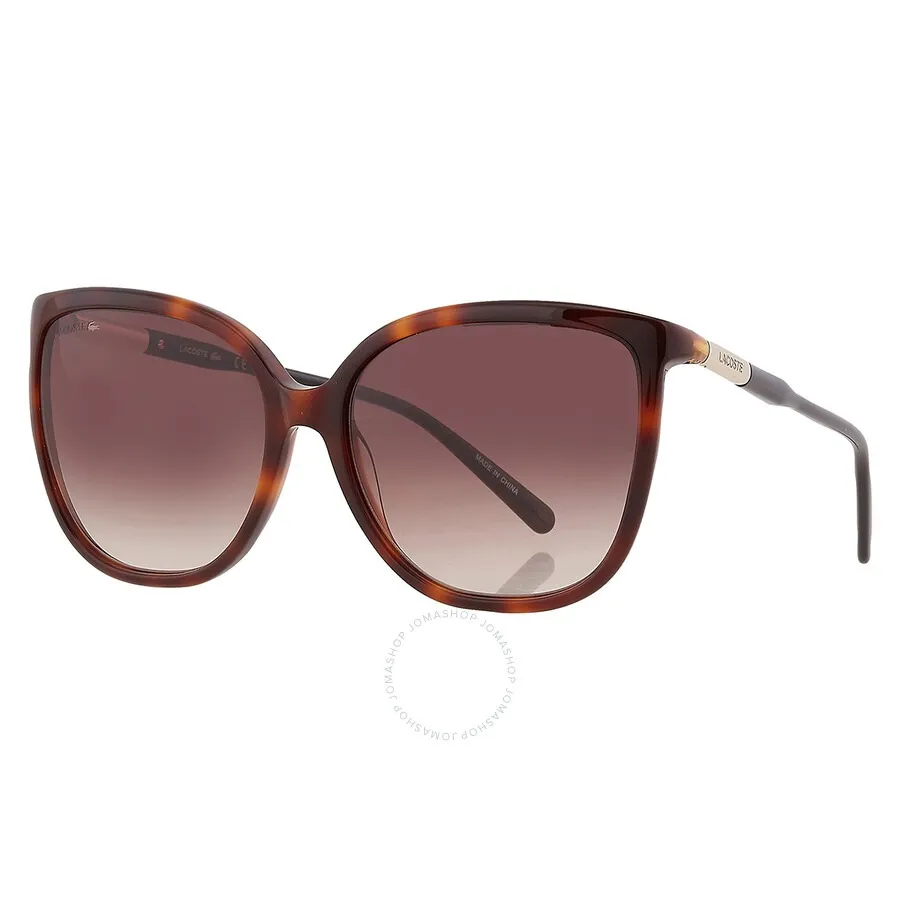 Kính mắt - Kính Mát Nữ Lacoste Brown Gradient Cat Eye Ladies Sunglasses L963S 230 59 Màu Nâu - Vua Hàng Hiệu