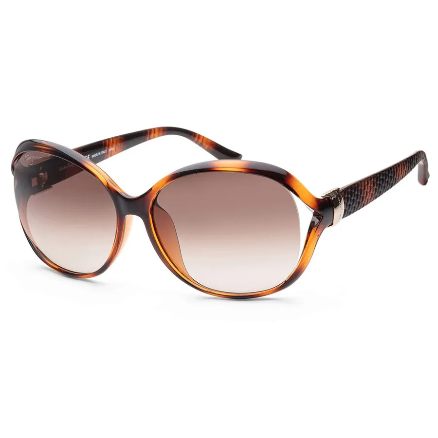 Salvatore Ferragamo - Kính Mát Nữ Salvatore Ferragamo Fashion 61mm Tortoise Sunglasses SF770SA-214 Màu Nâu Đen - Vua Hàng Hiệu