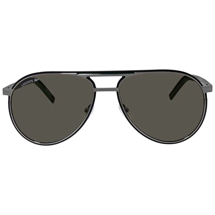 Kính Mát Unisex Lacoste L193S 035 58 Grey Aviator Sunglasses Màu Xám