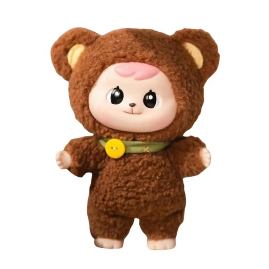 Móc Khóa CQTOYS Bao-ao Cuddle Series Plush Dolls Unopened Blind Box Màu Nâu Đậm