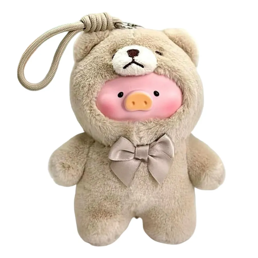 Móc Khóa Gấu Bông ToyZeroPlus Teddy Lulu The Piggy Màu Nâu