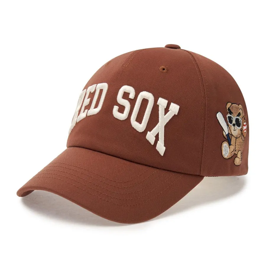 MLB Polyester - Mũ MLB Mega Bear Boston Red Sox Ball Cap 3ACPMB04N 43BRL Màu Nâu - Vua Hàng Hiệu