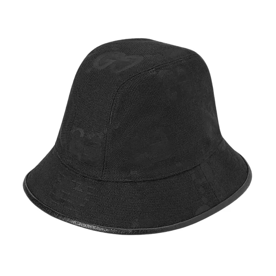Mũ Nam Gucci Bucket Black With Monogram GG Logo Supreme 727563 4HAVS 1060 Màu Đen