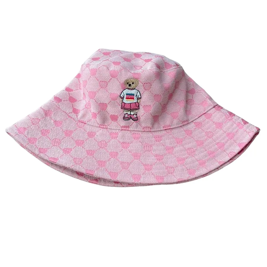 Mũ nón Vải dệt - Mũ Nữ TTWN BEAR MZ057 Màu Hồng - Vua Hàng Hiệu