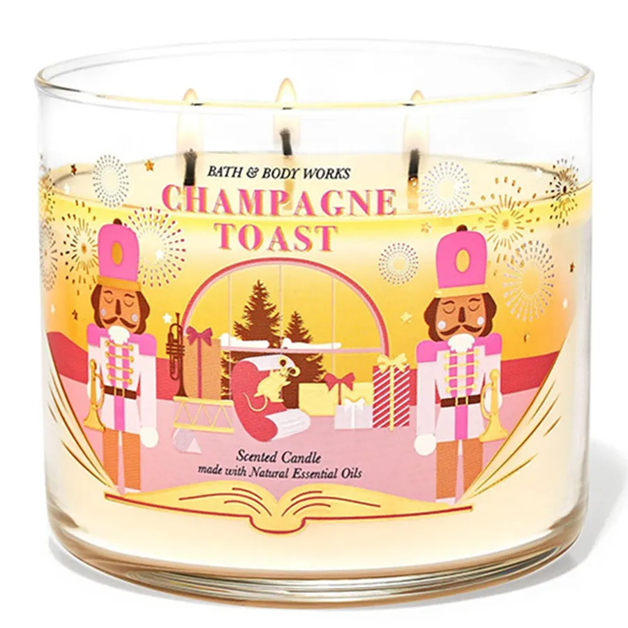 Nến thơm - Nến Thơm Bath & Body Works Champagne Toast 3-Wick Candle 411g - Vua Hàng Hiệu