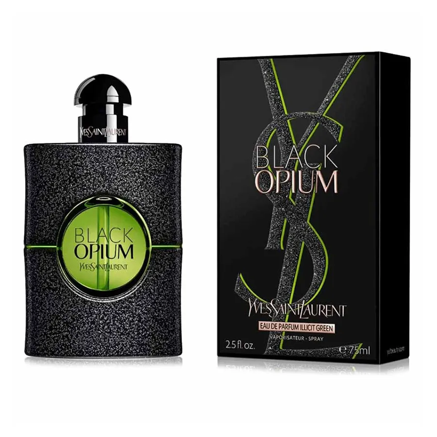 Nước hoa YSL - Nước Hoa Nữ Yves Saint Laurent YSL Black Opium Illicit Green EDP 75ml - Vua Hàng Hiệu
