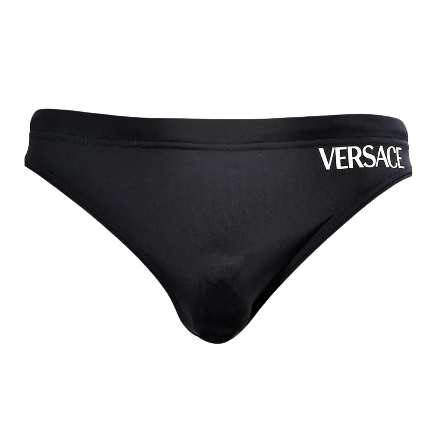 Quần Bơi Nam Versace Black With Logo Printed 1001346 1A01030 5B040 Swim Brief Màu Đen