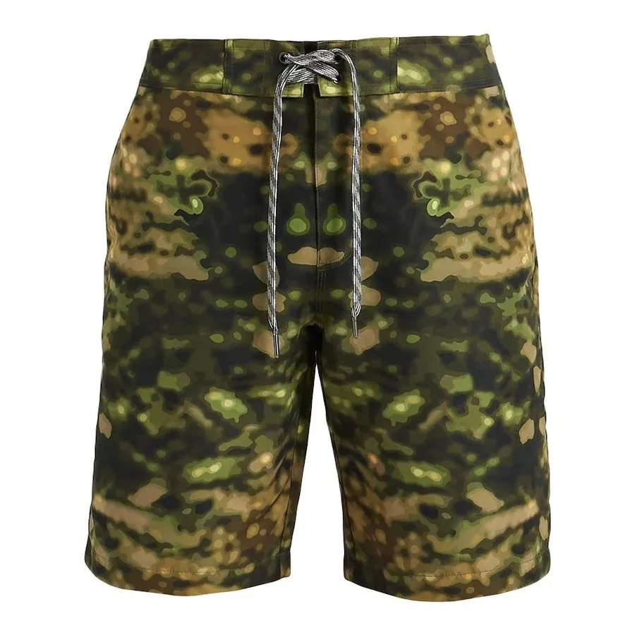 Thời trang Burberry Xanh green - Quần Short Nam Burberry Men's Camouflage Swim Shorts 8042853 Màu Xanh Green Size S - Vua Hàng Hiệu